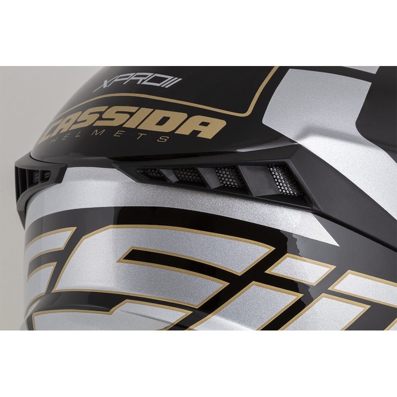 Каска за мотокрос Cassida Cross Pro 2 Contra златна перла сиво-черна