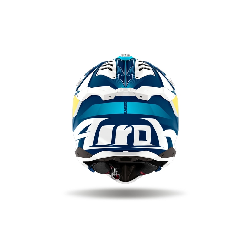 Каска за мотокрос Airoh Aviator 3 Saber, матово синя