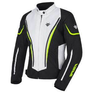 Мотоциклетно яке RSA Wasp White-Black-Fluo Yellow за жени