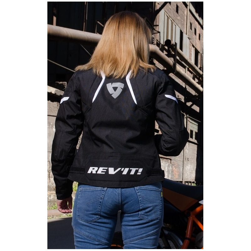 Dámská bunda na motorku Revit Jupiter 2 černo-bílá výprodej