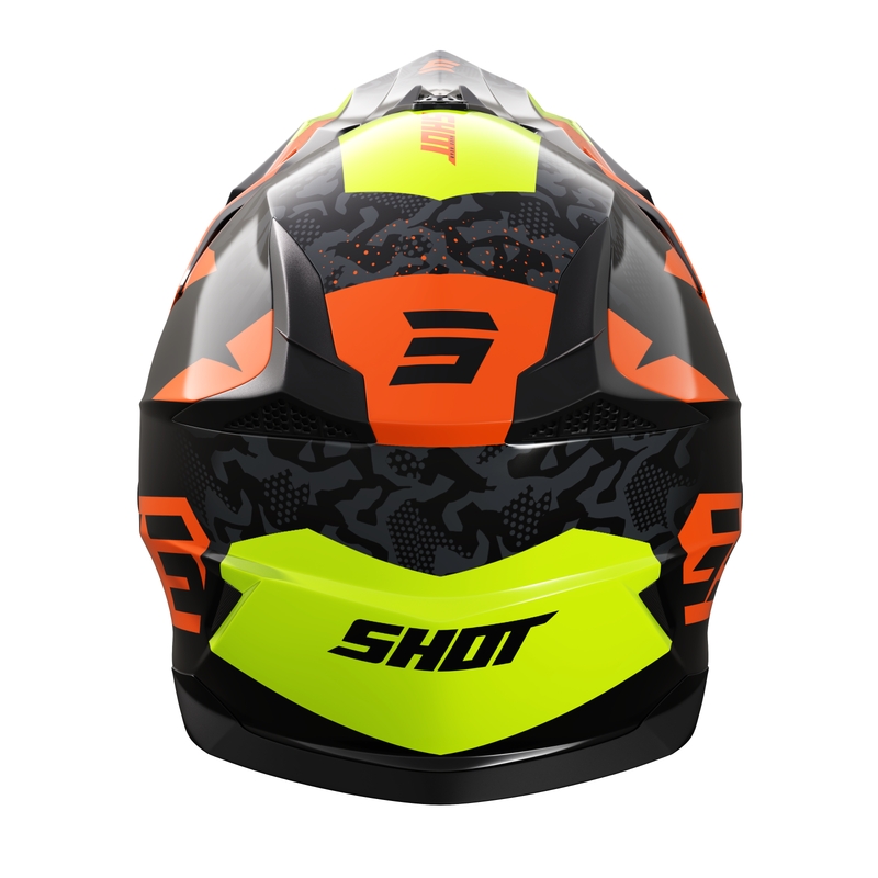 Dětská motokrosová helma Shot Pulse Airfit lesklá černo-fluo žluto-oranžová výprodej