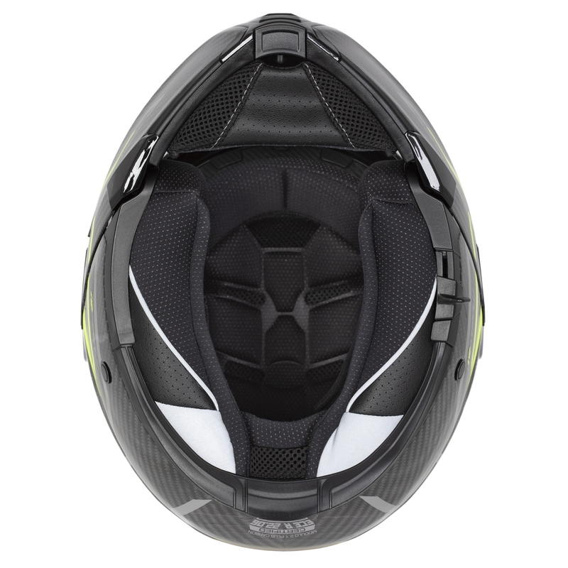 Каска Cassida Modulo 2.1 Plus Carbon флуорово жълто-сребърно-черна с обръщане