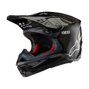 Alpinestars Supertech S-M10 Solid Gloss Carbon Мотокрос каска