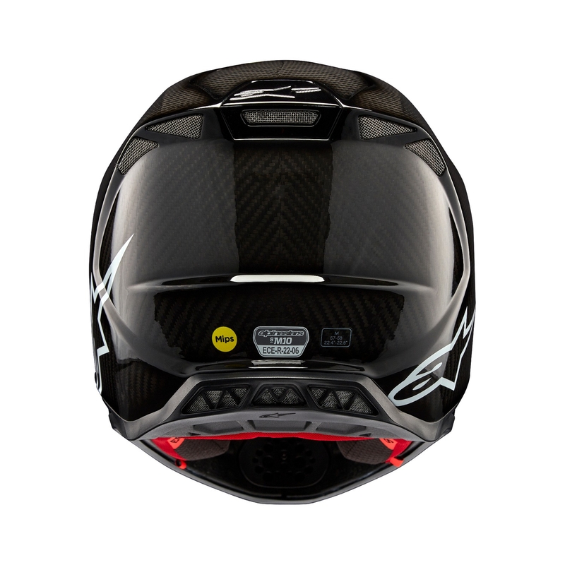 Alpinestars Supertech S-M10 Solid Gloss Carbon Мотокрос каска