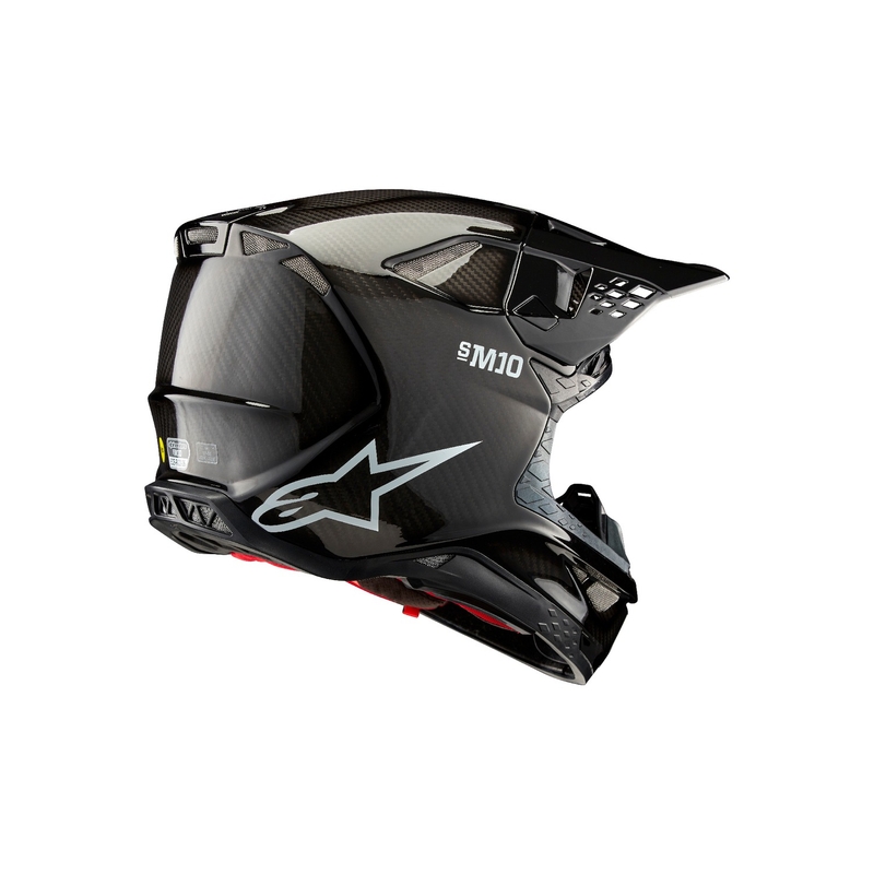 Alpinestars Supertech S-M10 Solid Gloss Carbon Мотокрос каска