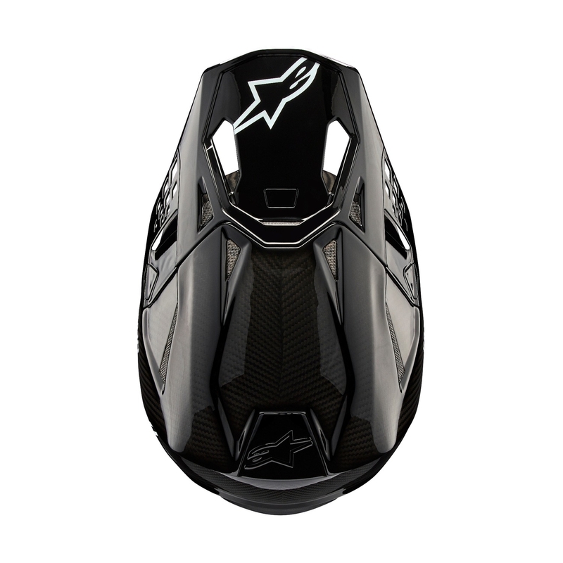 Alpinestars Supertech S-M10 Solid Gloss Carbon Мотокрос каска