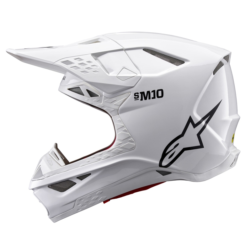 Alpinestars Supertech S-M10 Solid White мотокрос каска