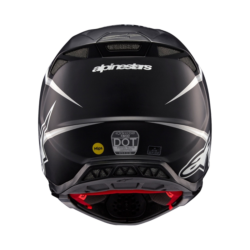 Alpinestars Supertech S-M10 Ampress мотокрос каска матово черно и бяло