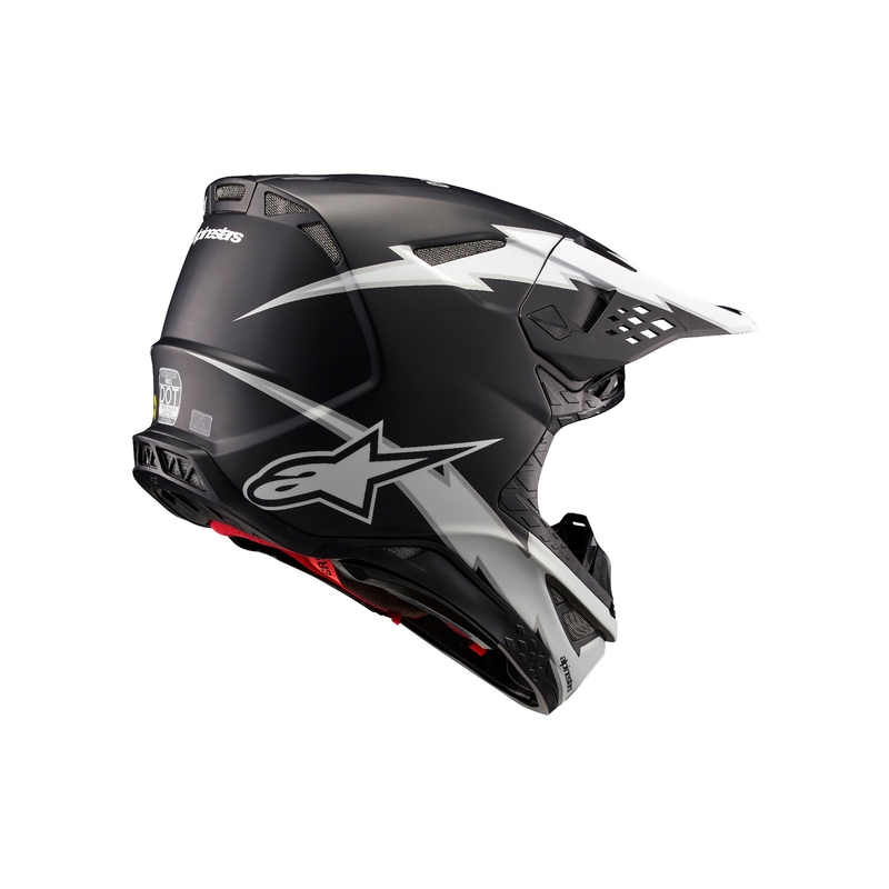 Alpinestars Supertech S-M10 Ampress мотокрос каска матово черно и бяло