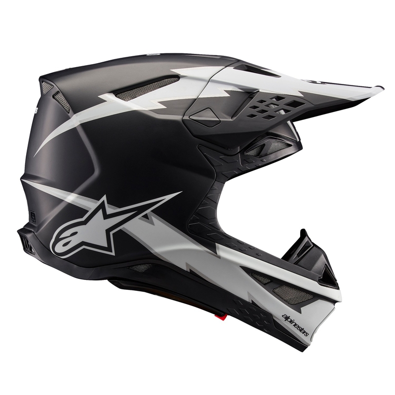 Alpinestars Supertech S-M10 Ampress мотокрос каска матово черно и бяло