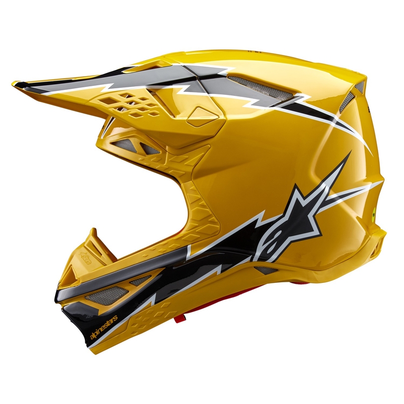 Alpinestars Supertech S-M10 Ampress Мотокрос каска Черно и жълто