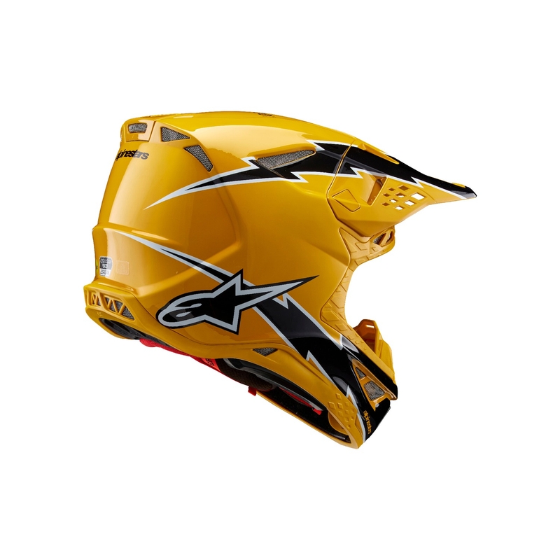 Alpinestars Supertech S-M10 Ampress Мотокрос каска Черно и жълто