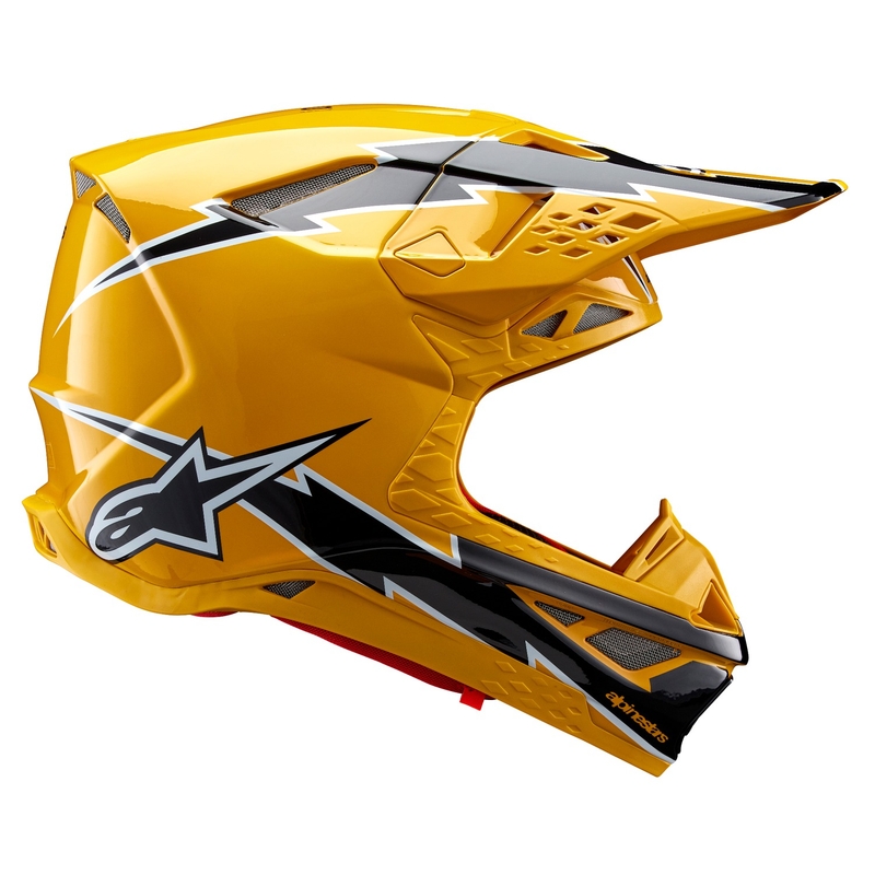 Alpinestars Supertech S-M10 Ampress Мотокрос каска Черно и жълто