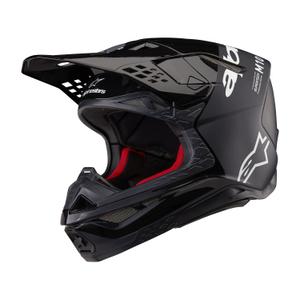 Alpinestars Supertech S-M10 Flood Каска за мотокрос черно - тъмно сиво
