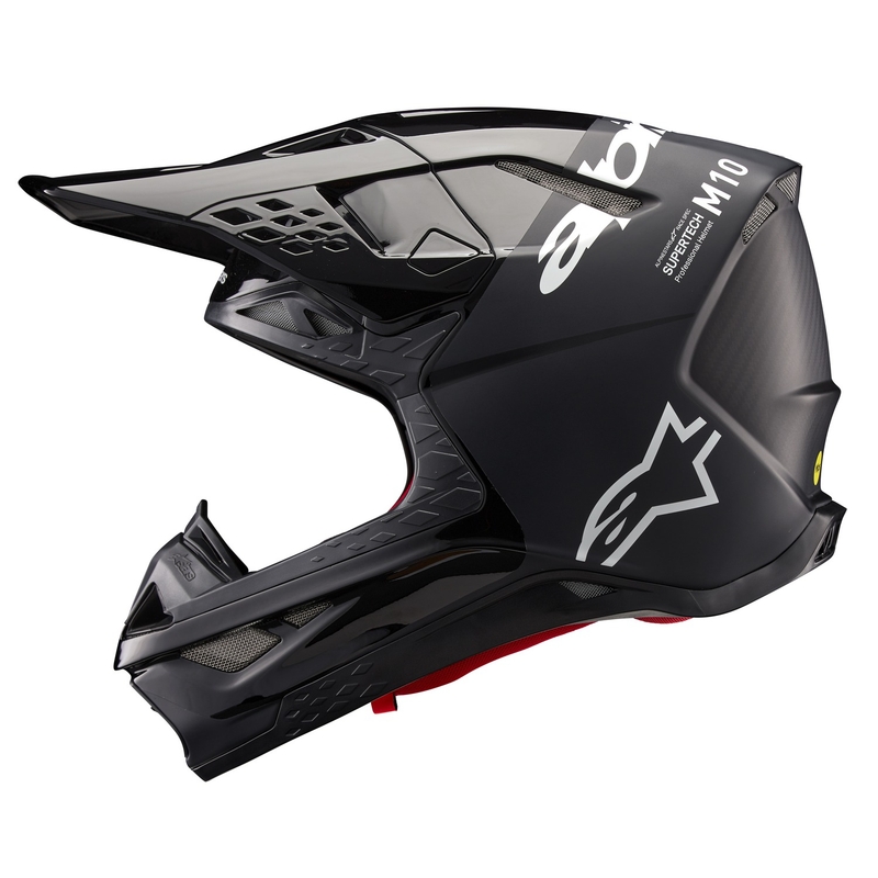 Alpinestars Supertech S-M10 Flood Каска за мотокрос черно - тъмно сиво