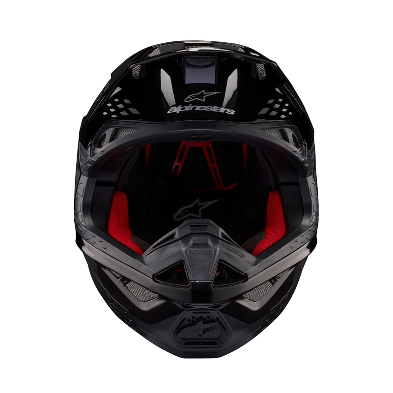 Alpinestars Supertech S-M10 Flood Каска за мотокрос черно - тъмно сиво