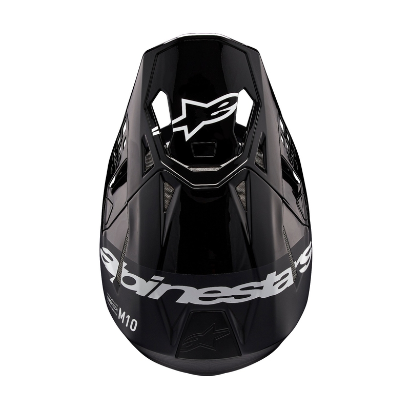 Alpinestars Supertech S-M10 Flood Каска за мотокрос черно - тъмно сиво