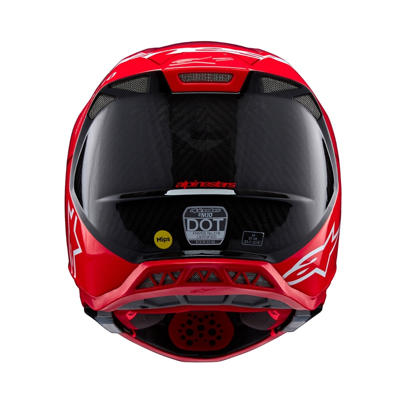 Alpinestars Supertech S-M10 Flood мотокрос каска матово флуо червено