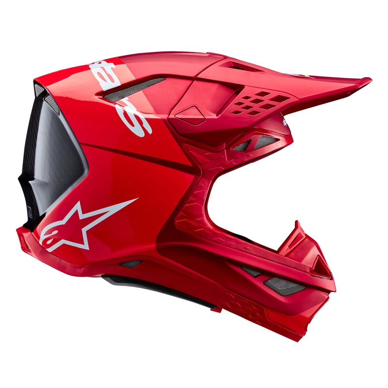 Alpinestars Supertech S-M10 Flood мотокрос каска матово флуо червено