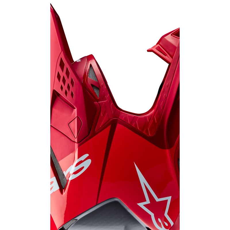 Alpinestars Supertech S-M10 Flood мотокрос каска матово флуо червено