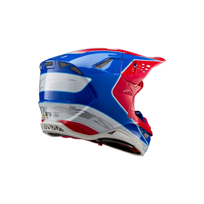 Alpinestars Supertech S-M10 Aeon флуо червено-синя мотокрос каска