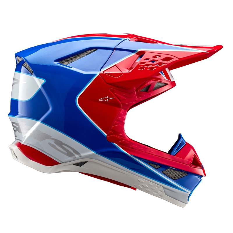 Alpinestars Supertech S-M10 Aeon флуо червено-синя мотокрос каска