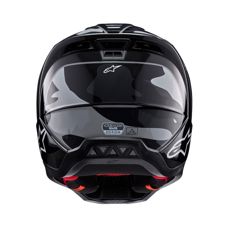Мотокрос каска Alpinestars S-M5 Rover 2 черна и сребърна