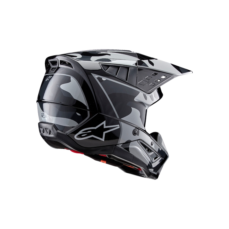 Мотокрос каска Alpinestars S-M5 Rover 2 черна и сребърна