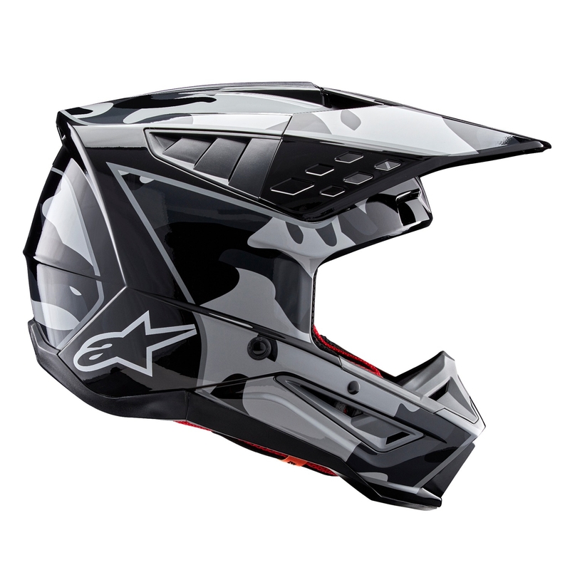 Мотокрос каска Alpinestars S-M5 Rover 2 черна и сребърна
