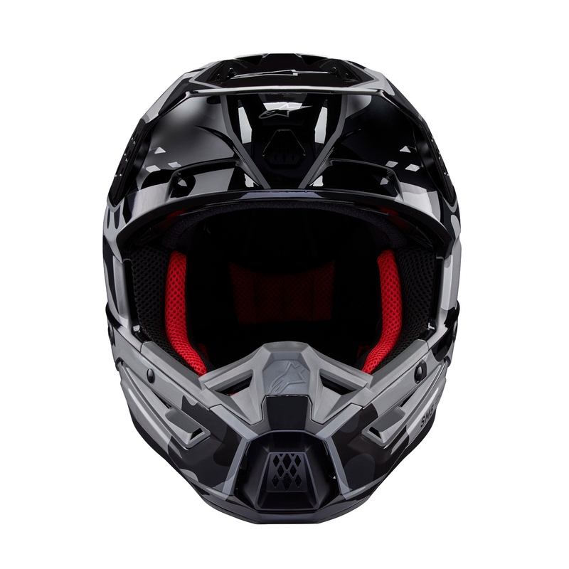 Мотокрос каска Alpinestars S-M5 Rover 2 черна и сребърна