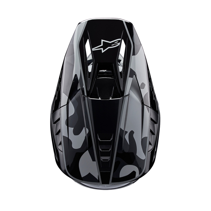 Мотокрос каска Alpinestars S-M5 Rover 2 черна и сребърна