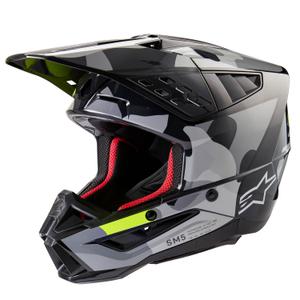 Мотокрос каска Alpinestars S-M5 Rover 2 тъмно сиво-флуорово жълто