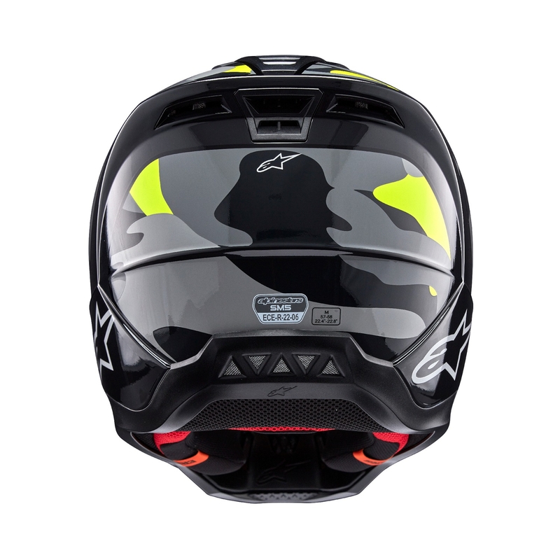 Мотокрос каска Alpinestars S-M5 Rover 2 тъмно сиво-флуорово жълто