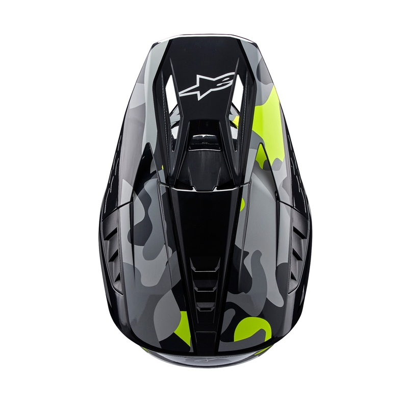 Мотокрос каска Alpinestars S-M5 Rover 2 тъмно сиво-флуорово жълто