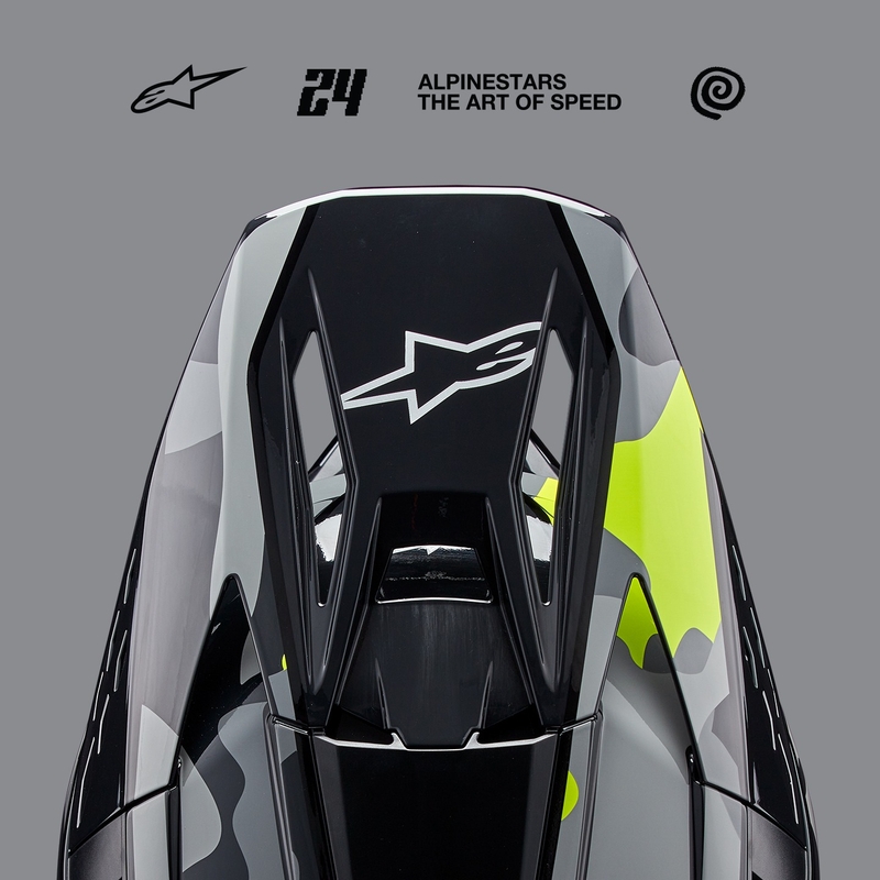 Мотокрос каска Alpinestars S-M5 Rover 2 тъмно сиво-флуорово жълто