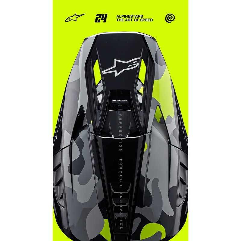 Мотокрос каска Alpinestars S-M5 Rover 2 тъмно сиво-флуорово жълто