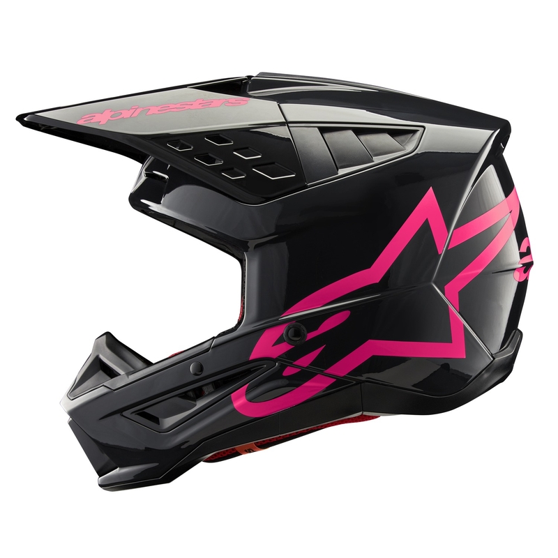 Мотокрос каска Alpinestars S-M5 Corp черна и розова