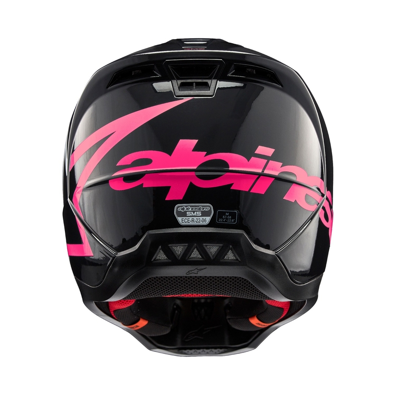 Мотокрос каска Alpinestars S-M5 Corp черна и розова