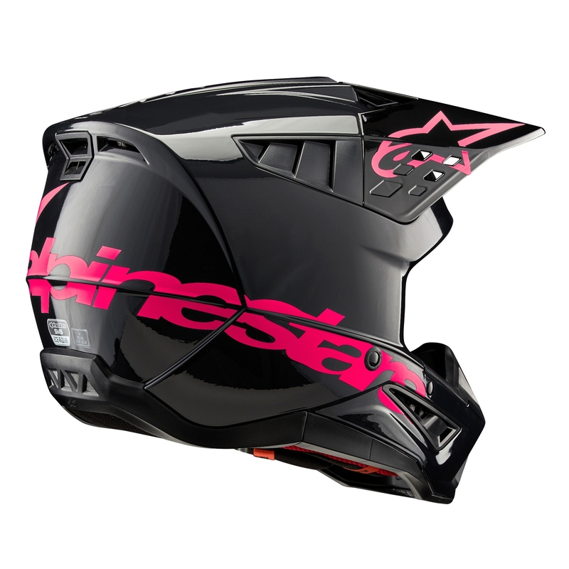 Мотокрос каска Alpinestars S-M5 Corp черна и розова