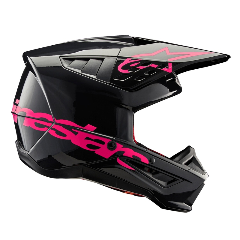 Мотокрос каска Alpinestars S-M5 Corp черна и розова