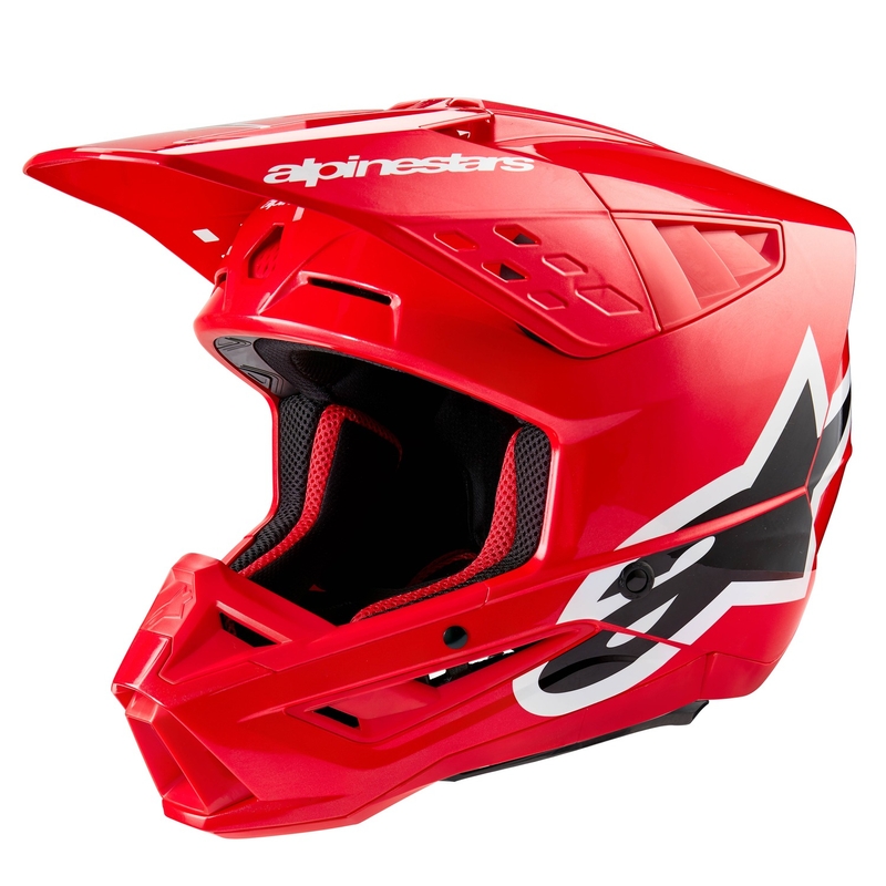 Alpinestars S-M5 Corp червена каска за мотокрос