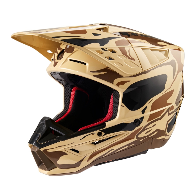 Alpinestars S-M5 Mineral мотокрос каска матова тъмнокафява камуфлажна