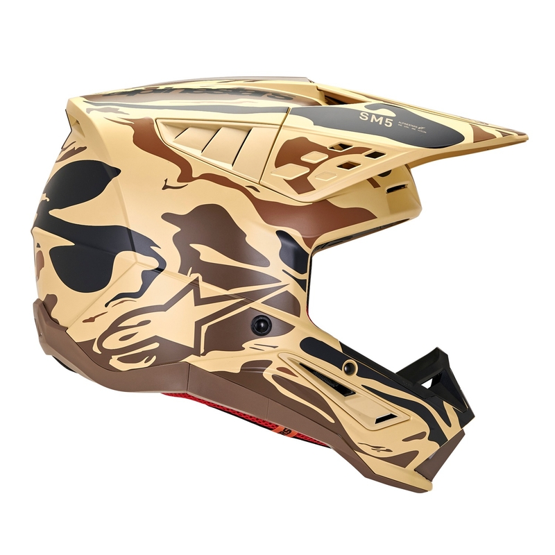 Alpinestars S-M5 Mineral мотокрос каска матова тъмнокафява камуфлажна