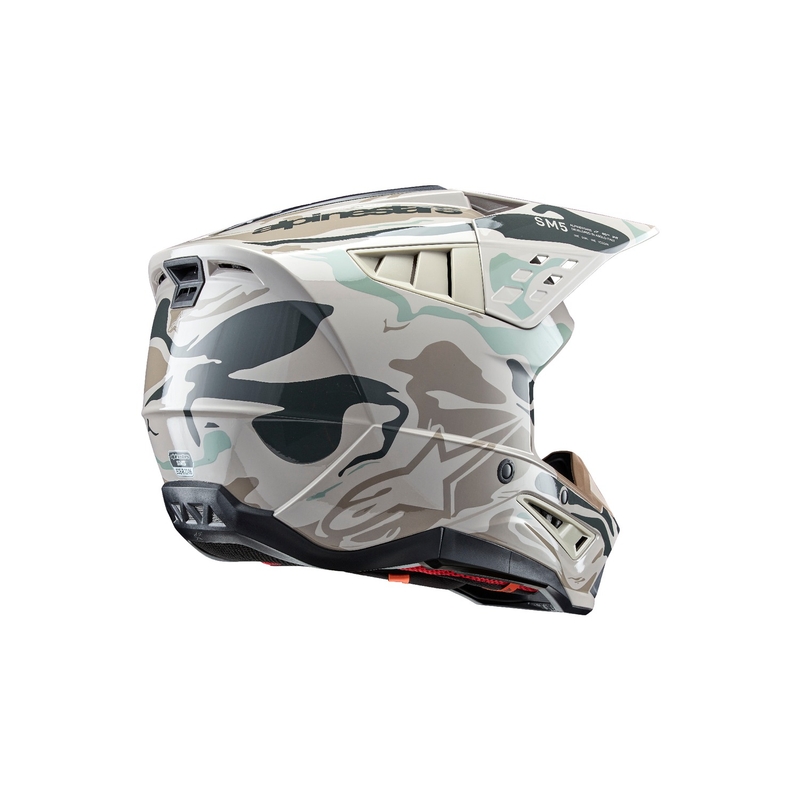 Alpinestars S-M5 Mineral сиво-зелена камуфлажна каска за мотокрос