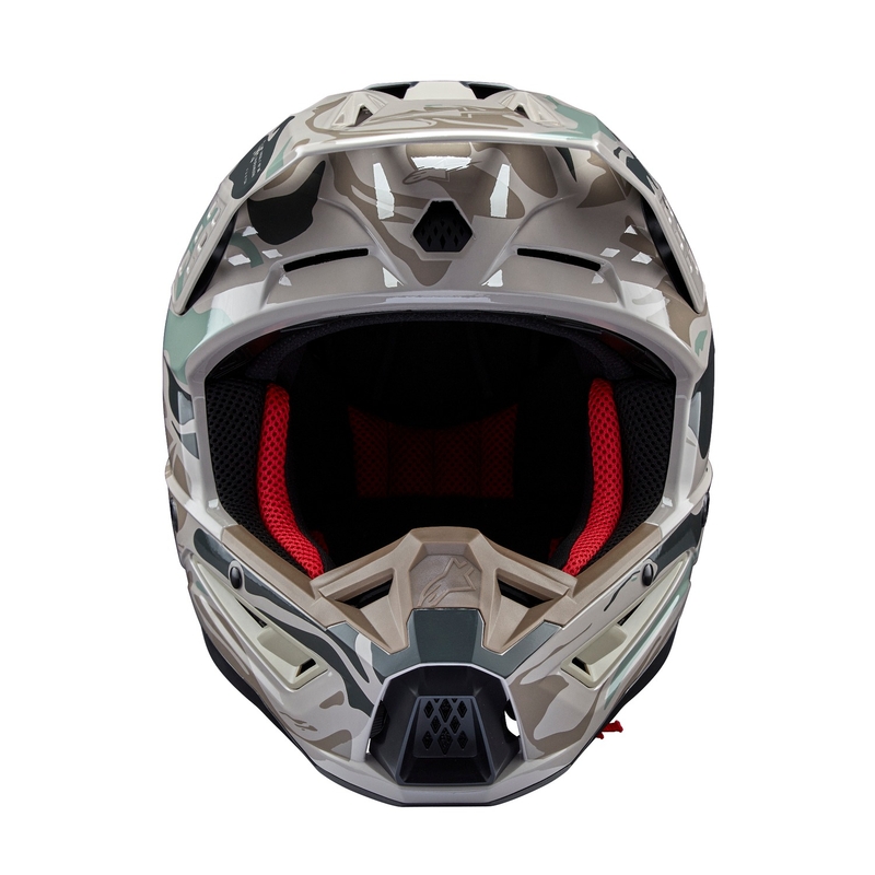 Alpinestars S-M5 Mineral сиво-зелена камуфлажна каска за мотокрос