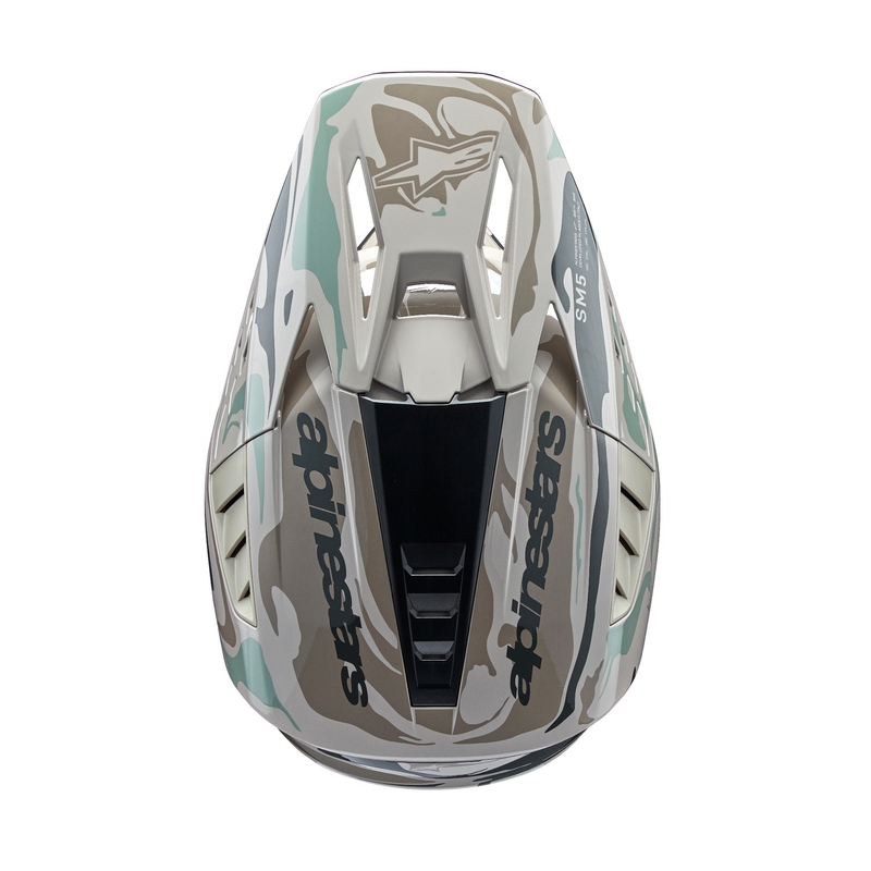 Alpinestars S-M5 Mineral сиво-зелена камуфлажна каска за мотокрос