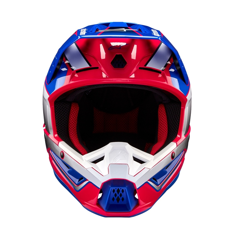 Alpinestars S-M5 Sail каска за мотокрос бяло-розово-синьо