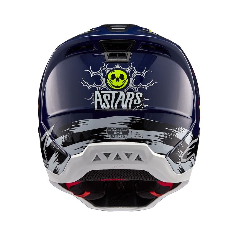 Alpinestars S-M5 Rash каска за мотокрос синьо-жълто