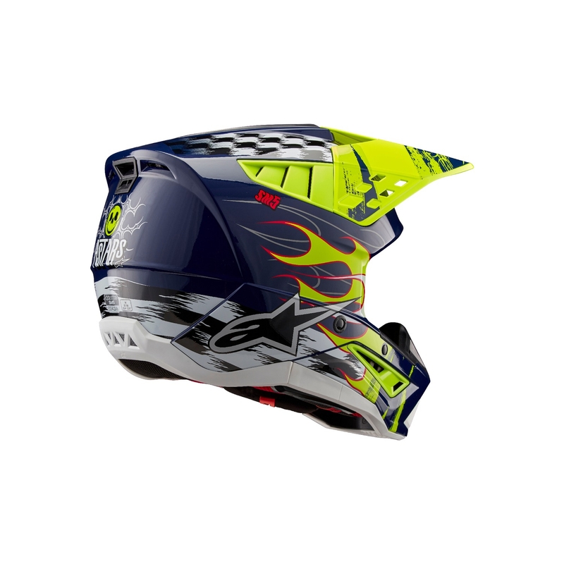 Alpinestars S-M5 Rash каска за мотокрос синьо-жълто