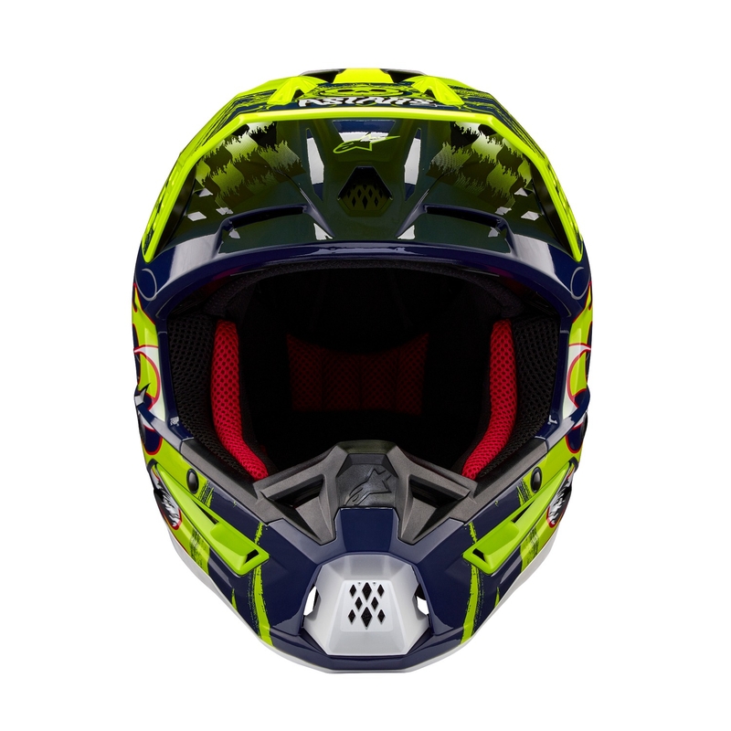 Alpinestars S-M5 Rash каска за мотокрос синьо-жълто